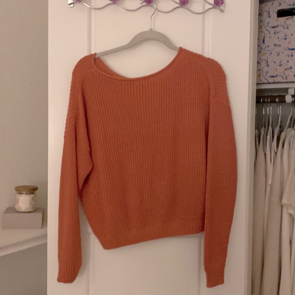 Coral pink sweater